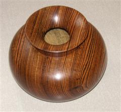 Unknown wood vase by Norman Smithers